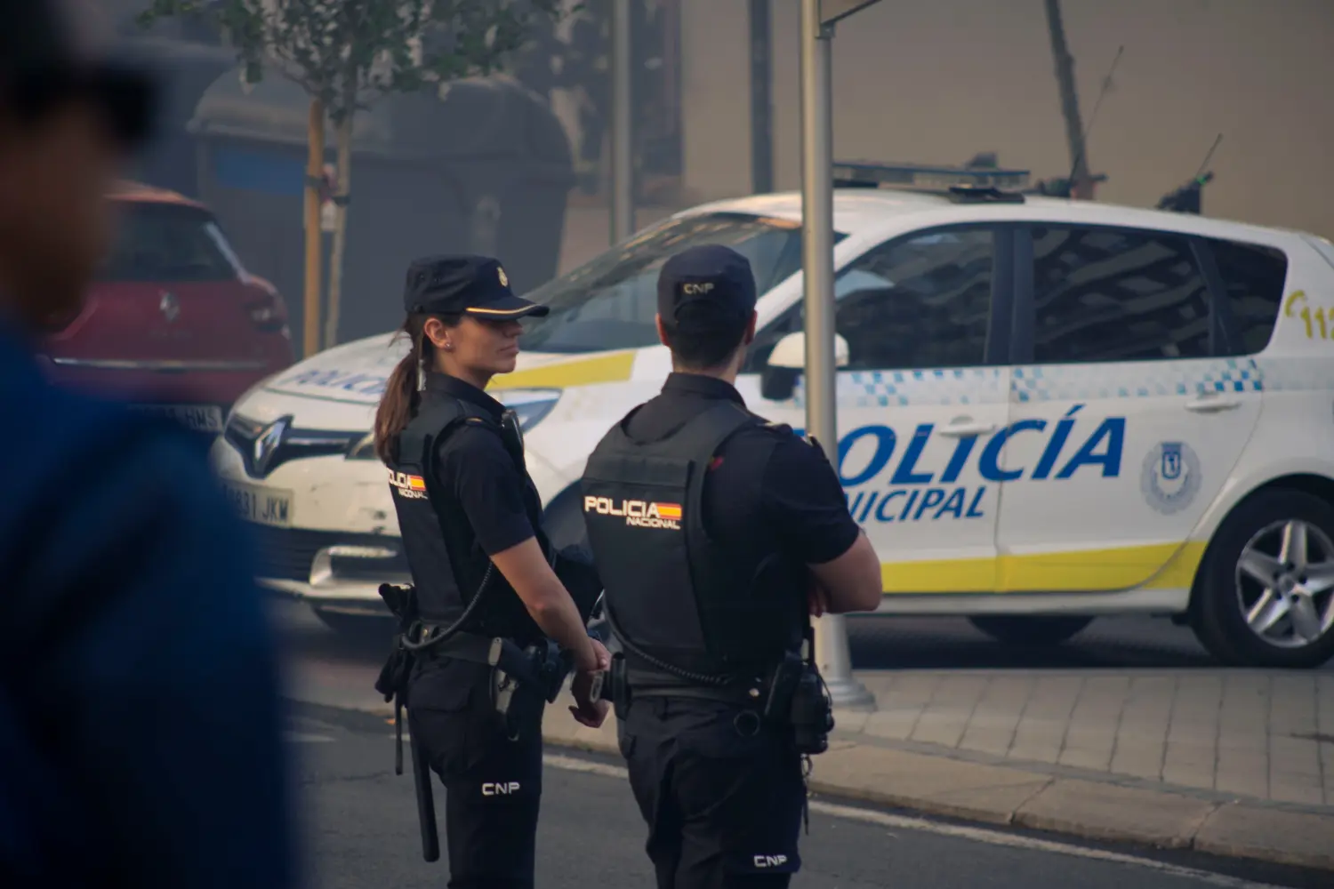 Policía patrullando